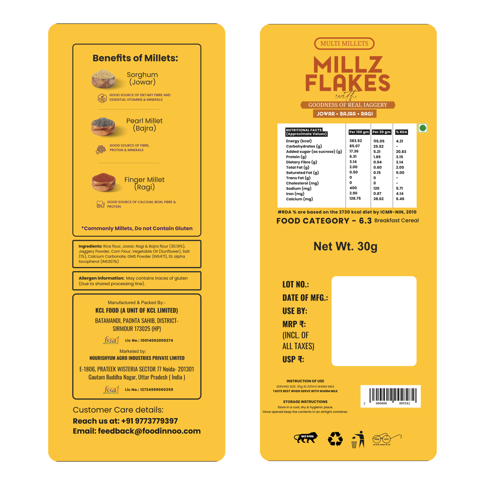 MillzFlakes – Jowar, Bajra & Ragi (Pack of 6) - Image 2