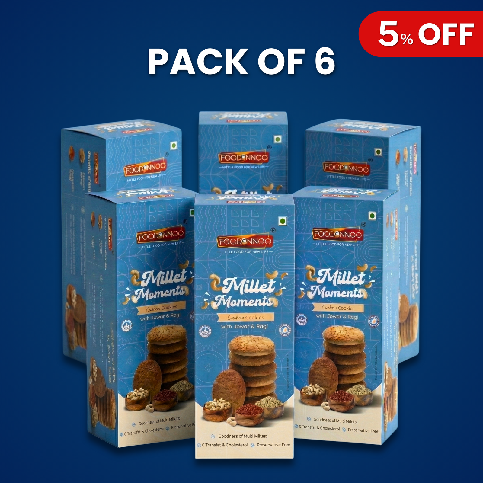 Millet Moments – Cashew Cookies (Pack of 6)