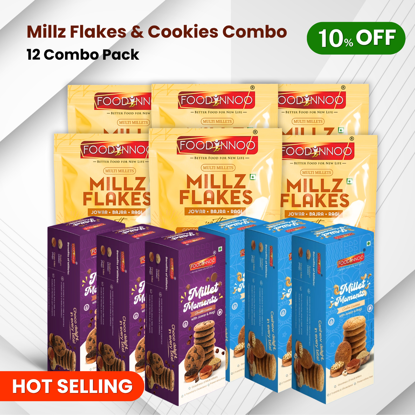 Millz Flakes & Cookies Combo (Pack of 12)